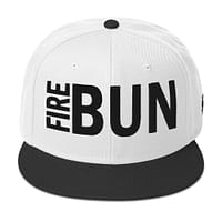 snapback-black-white-white-front-67d2bd5482838.jpg FIRE BUN - Snapback Hat (α)