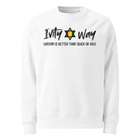 unisex-eco-sweatshirt-white-front-67ea9ba83d868.jpg IVITY WAY WISDOM Sweatshirt (α)