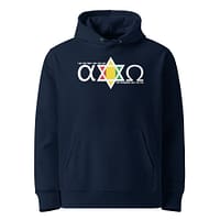 unisex-essential-eco-hoodie-french-navy-front-67ea8bd3d8bbc.jpg ALPHA & OMEGA HOODIE (α)