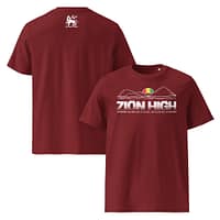 unisex-organic-cotton-t-shirt-burgundy-front-and-back-67ea4bb717118.jpg ZION HIGH classic tee (β)
