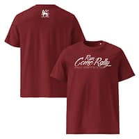 unisex-organic-cotton-t-shirt-burgundy-front-and-back-67ea4ce9a5837.jpg RUN COME RALLY classic tee (β)