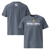 unisex-organic-cotton-t-shirt-dark-heather-blue-front-and-back-67ea4bb72d440.jpg ZION HIGH classic tee (β)