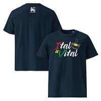 unisex-organic-cotton-t-shirt-french-navy-front-and-back-67ea554f176ac.jpg ITAL IS VITAL classic tee (γ)