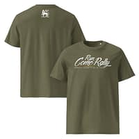 unisex-organic-cotton-t-shirt-khaki-front-and-back-67ea4ce99a215.jpg RUN COME RALLY classic tee (β)