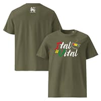 unisex-organic-cotton-t-shirt-khaki-front-and-back-67ea554f2f8a6.jpg ITAL IS VITAL classic tee (γ)