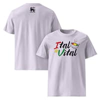 unisex-organic-cotton-t-shirt-lavender-front-and-back-67ea55e416cd5.jpg ITAL IS VITAL classic tee (δ)