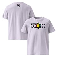unisex-organic-cotton-t-shirt-lavender-front-and-back-67ea595c1b8f4.jpg ALPHA & OMEGA classic tee (β)