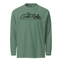 unisex-garment-dyed-heavyweight-long-sleeve-shirt-light-green-front-67eb9fda716df.jpg RUN COME RALLY long-sleeve (α)