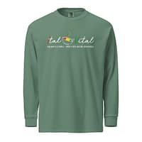 unisex-garment-dyed-heavyweight-long-sleeve-shirt-light-green-front-67eba47a27cf3.jpg ITAL IS VITAL long-sleeve (β)