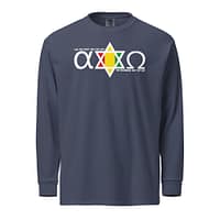 unisex-garment-dyed-heavyweight-long-sleeve-shirt-navy-front-67eba5dfc4712.jpg ALPHA & OMEGA long-sleeve (α)