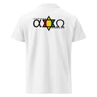 unisex-premium-pique-polo-shirt-white-back-67ebcf9c48ecf.jpg ALPHA & OMEGA POLO (β)