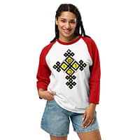 unisex-34-sleeve-raglan-shirt-white-red-front-6814c61fdd24f.jpg CUSH 3/4 sleeve (β)