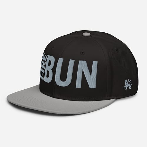 snapback-gray-black-black-left-front-67d2bea9e0f9d.jpg FIRE BUN - Snapback Hat (γ)
