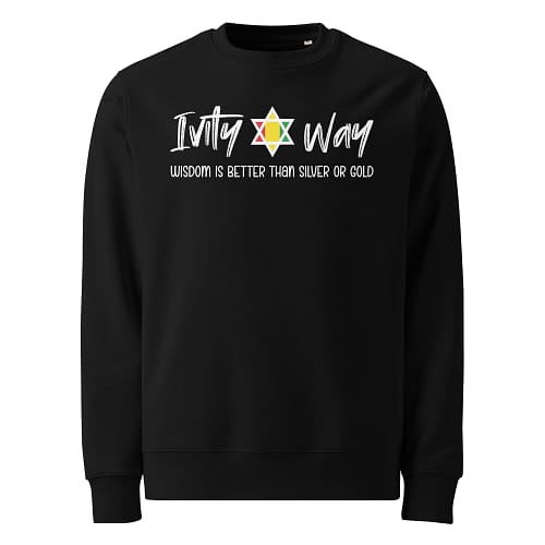 unisex-eco-sweatshirt-black-front-67ea9bf8be51e.jpg IVITY WAY WISDOM Sweatshirt (β)