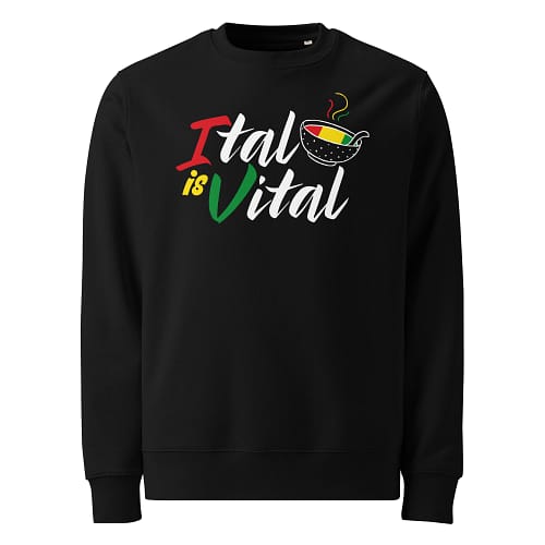 unisex-eco-sweatshirt-black-front-67ea9d13be518.jpg ITAL IS VITAL Sweatshirt (γ)
