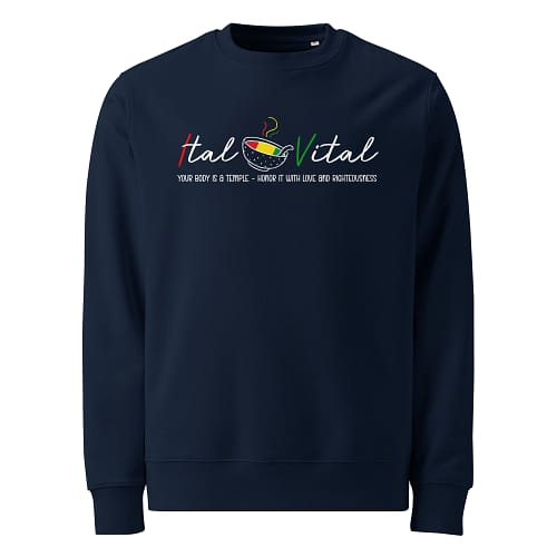 unisex-eco-sweatshirt-french-navy-front-67ea9cd0f0ec3.jpg ITAL IS VITAL Sweatshirt (β)