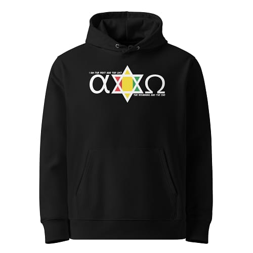 unisex-essential-eco-hoodie-black-front-67ea8bd3d70c3.jpg ALPHA & OMEGA HOODIE (α)