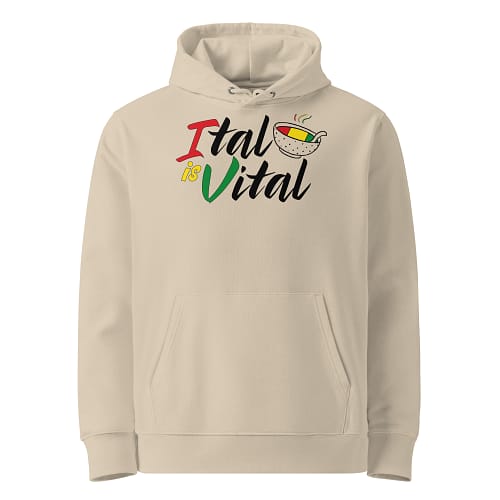 unisex-essential-eco-hoodie-desert-dust-front-67ea8a10483ed.jpg ITAL IS VITAL HOODIE (δ)