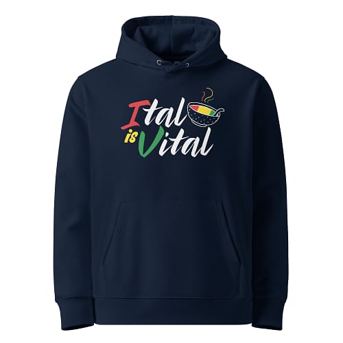 unisex-essential-eco-hoodie-french-navy-front-67ea89c3e46a0.jpg ITAL IS VITAL HOODIE (γ)