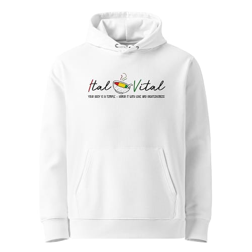 unisex-essential-eco-hoodie-white-front-67ea892a74771.jpg ITAL IS VITAL HOODIE (α)