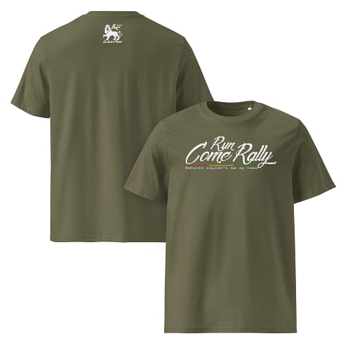 unisex-organic-cotton-t-shirt-khaki-front-and-back-67ea4ce99a215.jpg RUN COME RALLY classic tee (β)