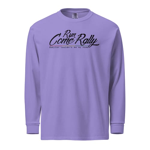 unisex-garment-dyed-heavyweight-long-sleeve-shirt-violet-front-67eb9fda6f0bf.jpg RUN COME RALLY long-sleeve (α)
