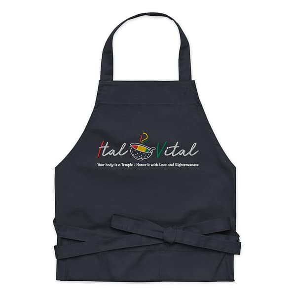 organic-cotton-apron-navy-front-67e7b1bad2e9d.jpg ITAL IS VITAL - Corinthians 6:19 - APRON (α)