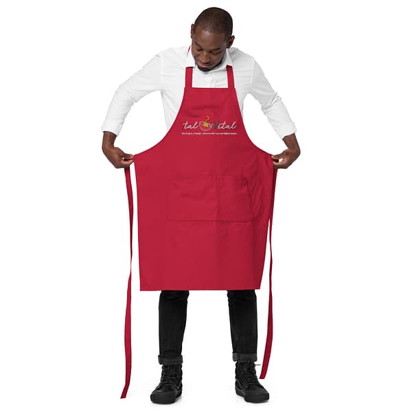 organic-cotton-apron-red-front-2-67e7b1bad384e.jpg ITAL IS VITAL - Corinthians 6:19 - APRON (α)