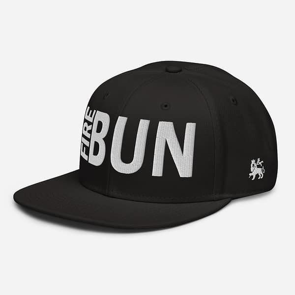 snapback-black-left-front-67d2bf2f8f92b.jpg FIRE BUN - Snapback Hat (ε)