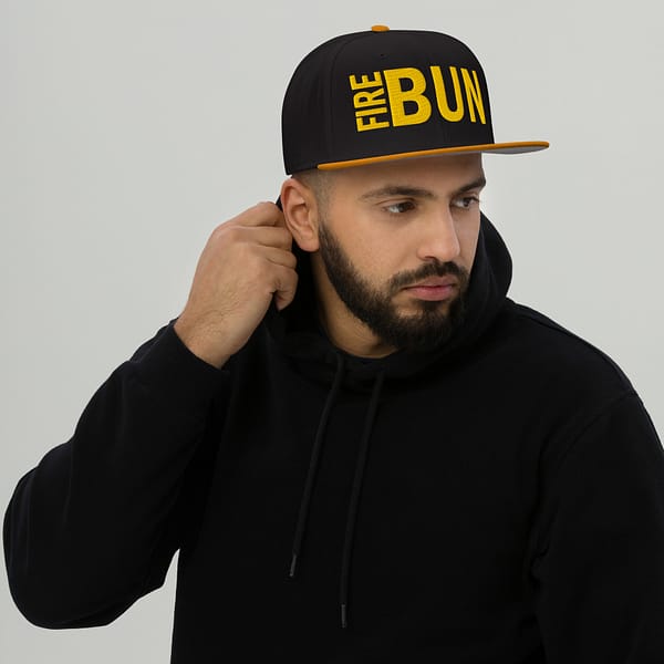 snapback-gold-black-black-front-67d2be60067d1.jpg FIRE BUN - Snapback Hat (β)