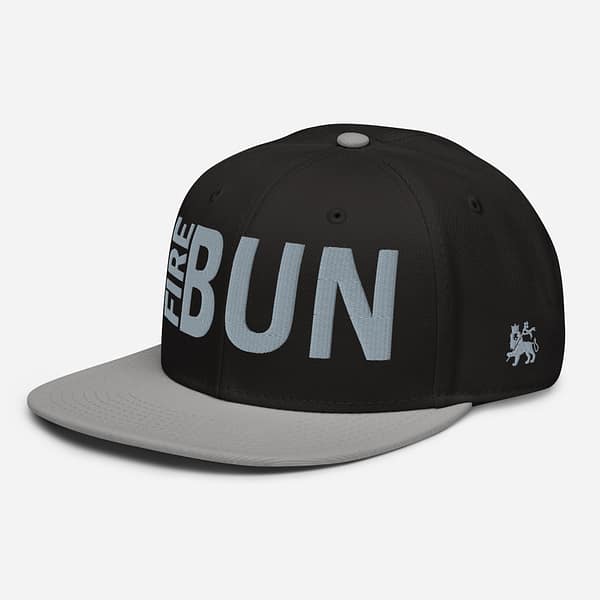 snapback-gray-black-black-left-front-67d2bea9e0f9d.jpg FIRE BUN - Snapback Hat (γ)