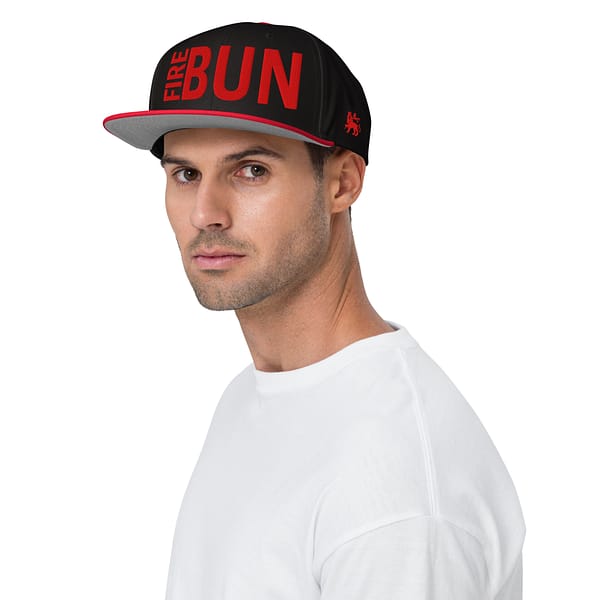 snapback-red-black-black-front-67d2beeac25e0.jpg FIRE BUN - Snapback Hat (δ)