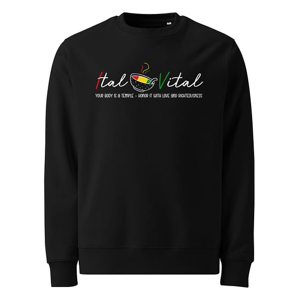 unisex-eco-sweatshirt-black-front-67ea9cd0f1d96.jpg ITAL IS VITAL Sweatshirt (β)