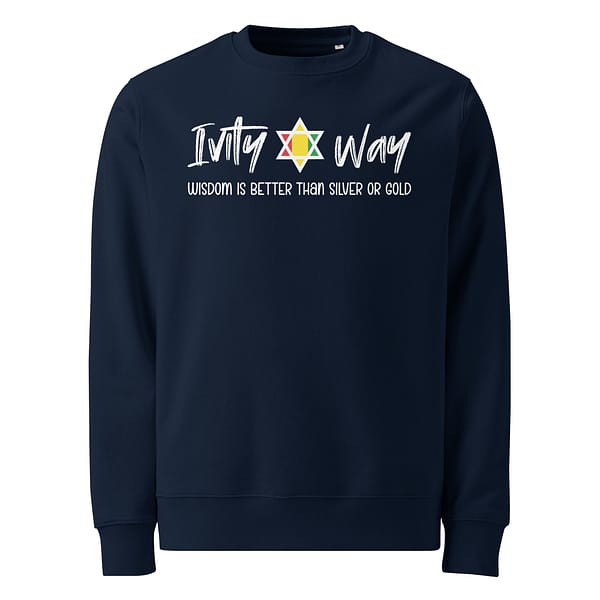 unisex-eco-sweatshirt-french-navy-front-67ea9bf8bfabd.jpg IVITY WAY WISDOM Sweatshirt (β)