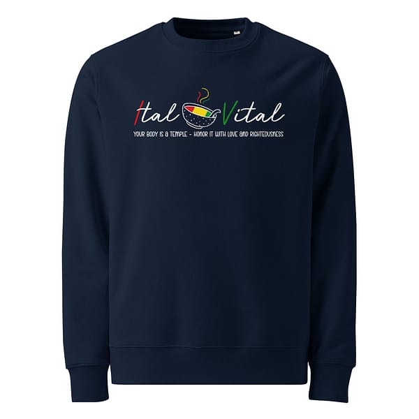 unisex-eco-sweatshirt-french-navy-front-67ea9cd0f0ec3.jpg ITAL IS VITAL Sweatshirt (β)