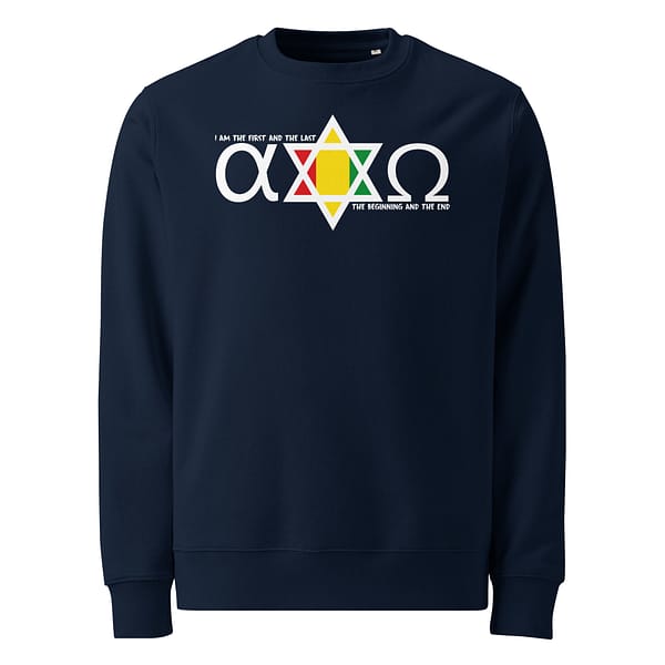 unisex-eco-sweatshirt-french-navy-front-67ea9e0918714.jpg ALPHA & OMEGA Sweatshirt (α)