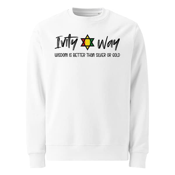 unisex-eco-sweatshirt-white-front-67ea9ba83d868.jpg IVITY WAY WISDOM Sweatshirt (α)