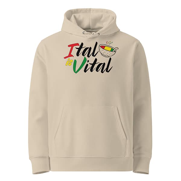 unisex-essential-eco-hoodie-desert-dust-front-67ea8a10483ed.jpg ITAL IS VITAL HOODIE (δ)