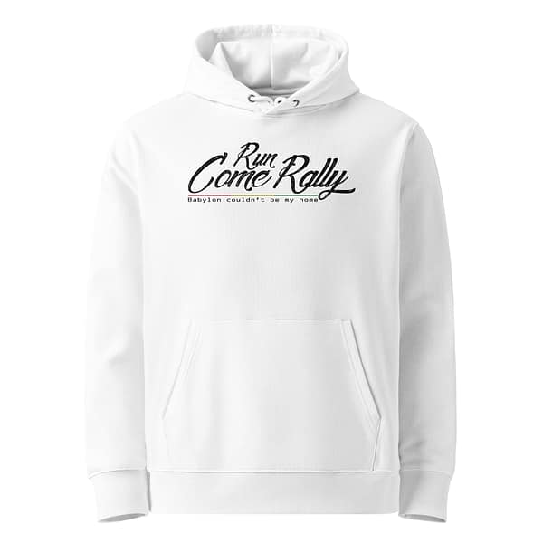 unisex-essential-eco-hoodie-white-front-67ea68333dd71.jpg RUN COME RALLY HOODIE (α)