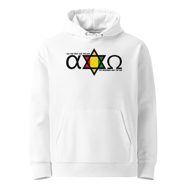 unisex-essential-eco-hoodie-white-front-67ea8c279015c.jpg ALPHA & OMEGA HOODIE (β)