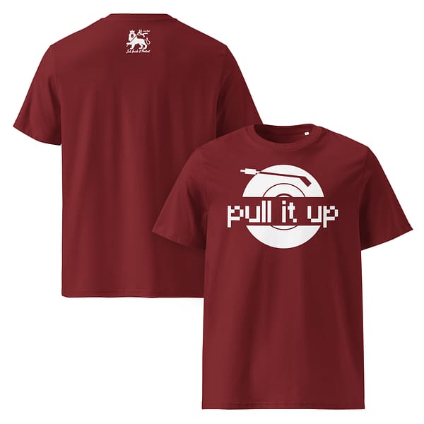 unisex-organic-cotton-t-shirt-burgundy-front-and-back-67ea4e3573b30.jpg PULL IT UP classic tee (β)