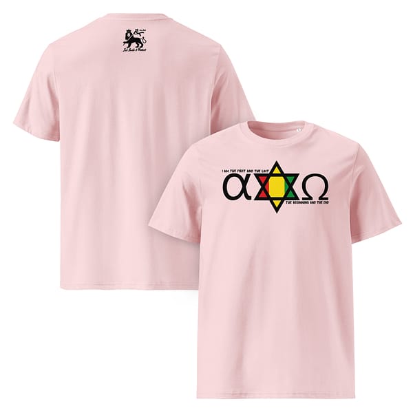 unisex-organic-cotton-t-shirt-cotton-pink-front-and-back-67ea595c161ff.jpg ALPHA & OMEGA classic tee (β)