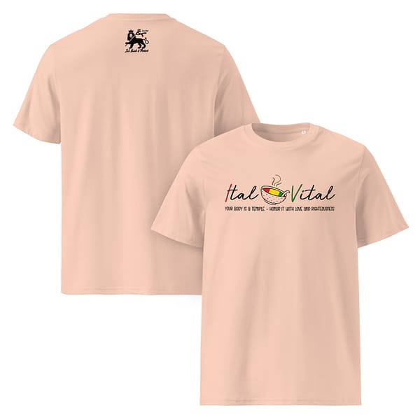 unisex-organic-cotton-t-shirt-fraiche-peche-front-and-back-67ea5402390ad.jpg ITAL IS VITAL classic tee (α)