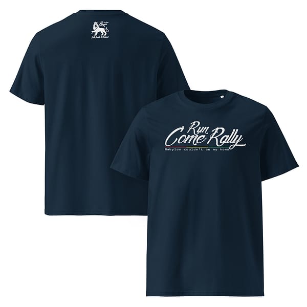 unisex-organic-cotton-t-shirt-french-navy-front-and-back-67ea4ce9a1706.jpg RUN COME RALLY classic tee (β)