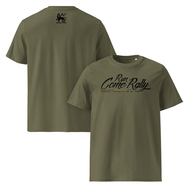 unisex-organic-cotton-t-shirt-khaki-front-and-back-67ea4c4b1afc3.jpg RUN COME RALLY classic tee (α)