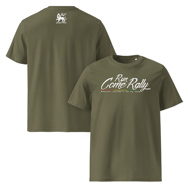 unisex-organic-cotton-t-shirt-khaki-front-and-back-67ea4ce99a215.jpg RUN COME RALLY classic tee (β)