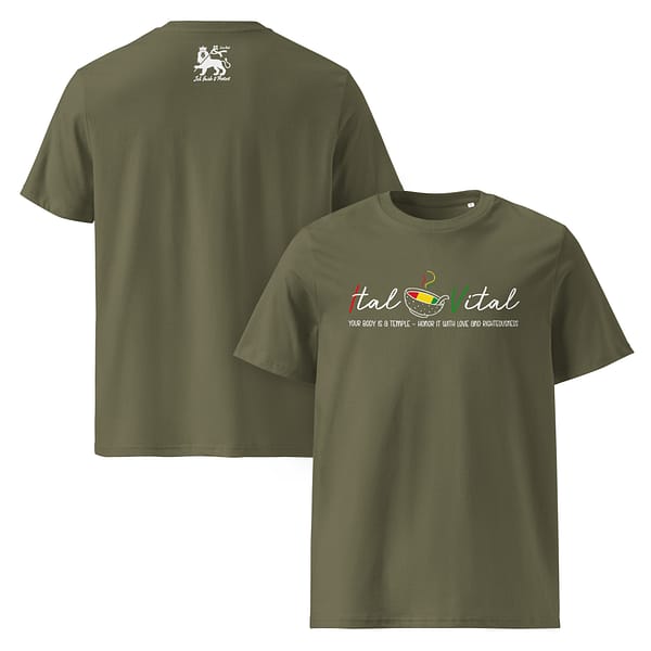 unisex-organic-cotton-t-shirt-khaki-front-and-back-67ea54aab4a59.jpg ITAL IS VITAL classic tee (β)