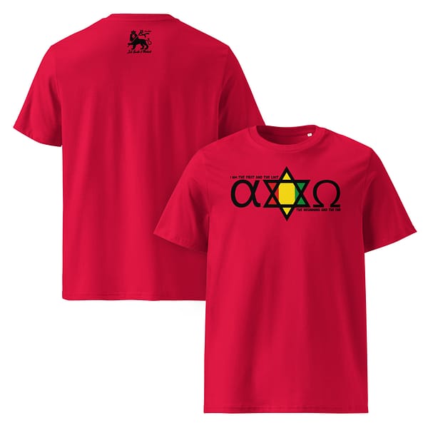 unisex-organic-cotton-t-shirt-red-front-and-back-67ea595c0604f.jpg ALPHA & OMEGA classic tee (β)