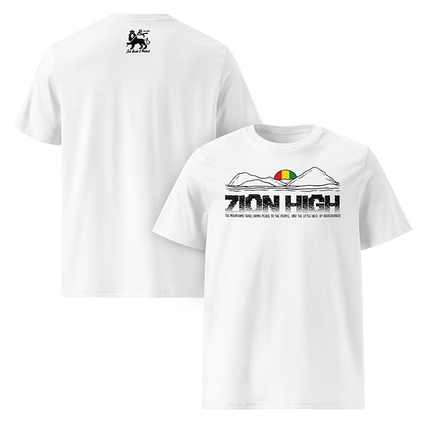 unisex-organic-cotton-t-shirt-white-front-and-back-67ea49234c791.jpg ZION HIGH classic tee (α)