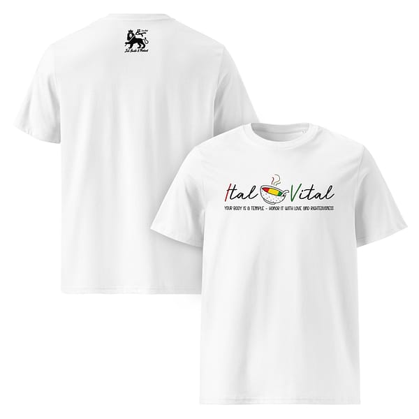 unisex-organic-cotton-t-shirt-white-front-and-back-67ea540244960.jpg ITAL IS VITAL classic tee (α)